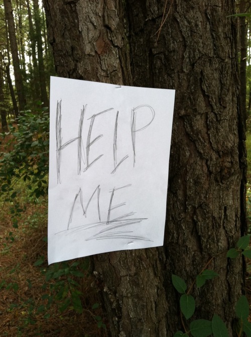 thranduilsenpai:  sexygingerninja:IN  kitsunecoffee:  alfredtheboywonder:  i just introduced my brother and his friends to slenderman they played the game and proceeded to freak the fuck out now they’re playing in the woods so i made these and stapled