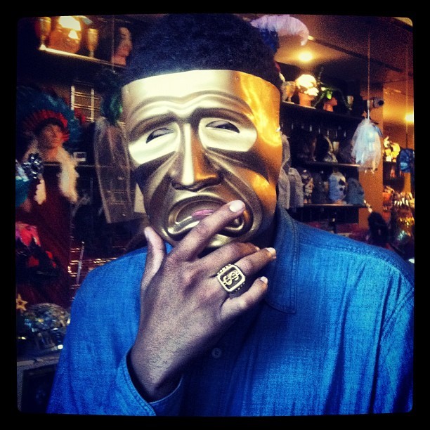 smokeweedandeatpizza:  @baze973 #Halloween #gold #mask (Taken with Instagram) 