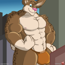 This is a great big muscle bunny Neo drew