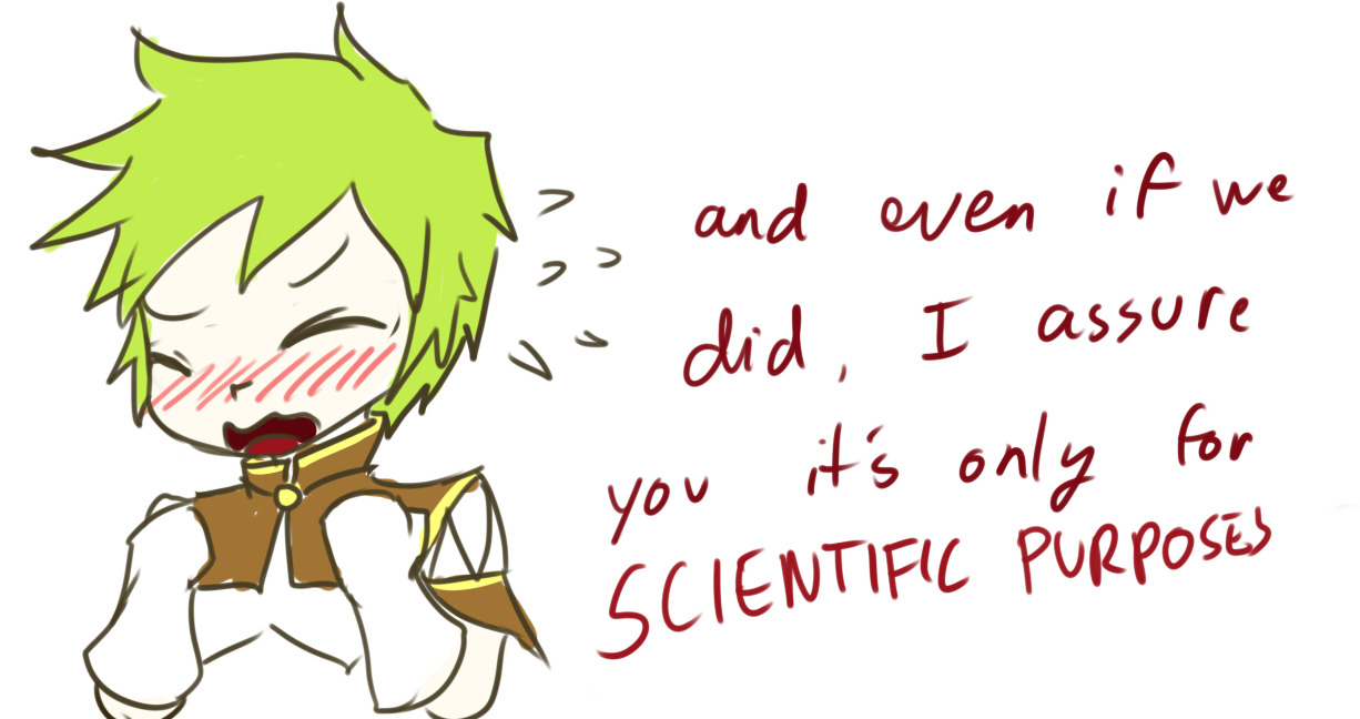 askflamel:  *cough* Seriously we are just men of science… nothing more  I always
