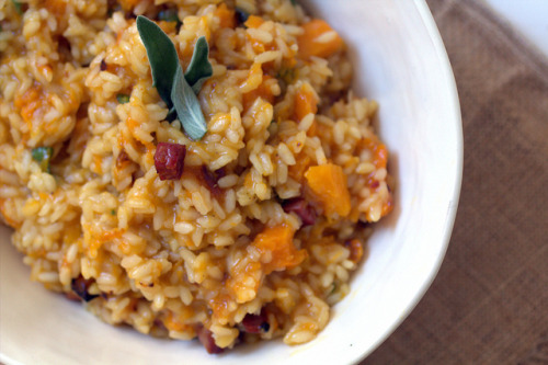 Roasted Butternut Squash and Pancetta Risotto