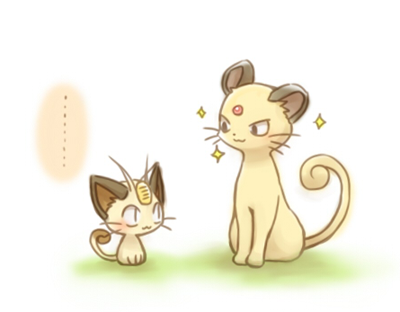 hasana-chan:  gottacatchemall:  [ニャースは]  uguuuu