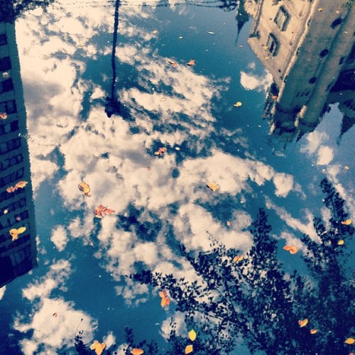 目黒川横のラブホからの景色が秋ぽくて切ない。 #空 #雲 #イマソラ #sky #cloud #mysky #meguro #目黒川 (目黒川 Meguro Riverにて。Instagramで撮影)