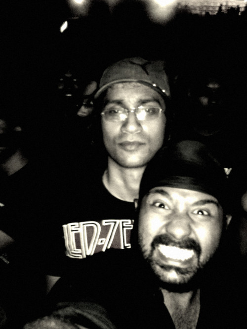 me and Shushant at the Megadeth concert !