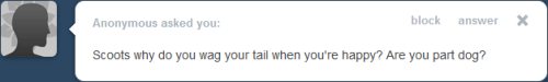 thatscootaloo:  Awww, no sarcasm cutie mark..  >w<! *snickers* Oh Scoots, you lil’ rascal. 