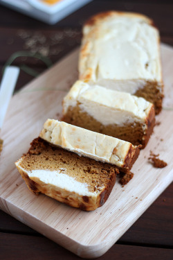 gastrogirl:  pumpkin cake with a cream cheese layer. 