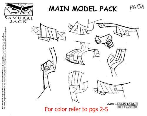 penciltests:  Model Sheet Monday  “Samurai Jack” 2001-2004