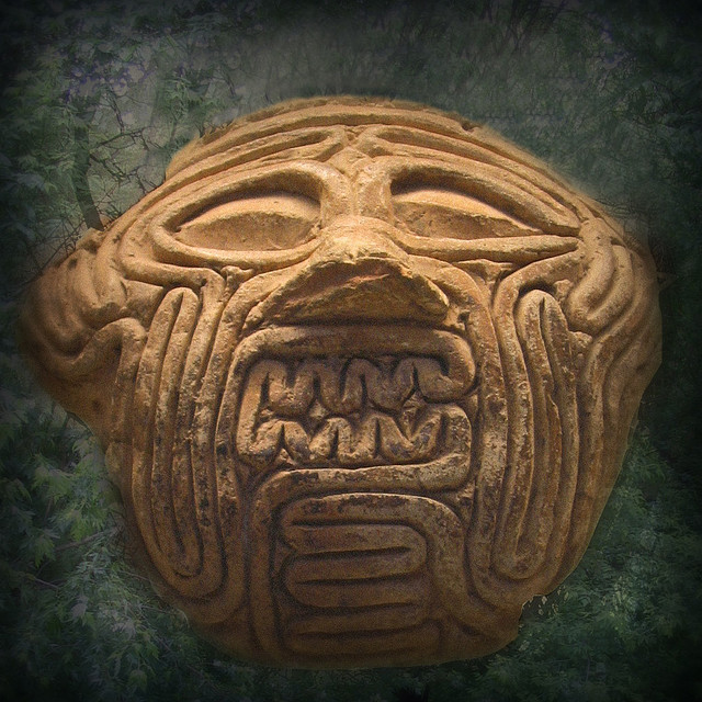 pastorofmuppets:
“ fyeahancientneareast:
“ humbaba from the epic of gilgamesh.
depicted here with a face made from entrails.
”
…or Huwawa in Sumerian - His face is that of a lion. “When he looks at someone, it is the look of death.”“Huwawa’s roar is...