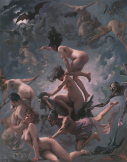 thestuntkid:the-two-germanys:Departure of the Witchess Falero Luis Ricardo1878one of my all time favorite paintings