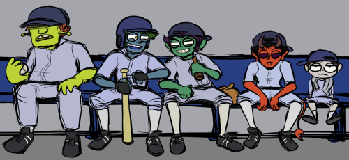 budnoshiart:  More of the team but not all of them, only the ones that MATTER!!!  As with this one too, this is my favorite drawing project ever