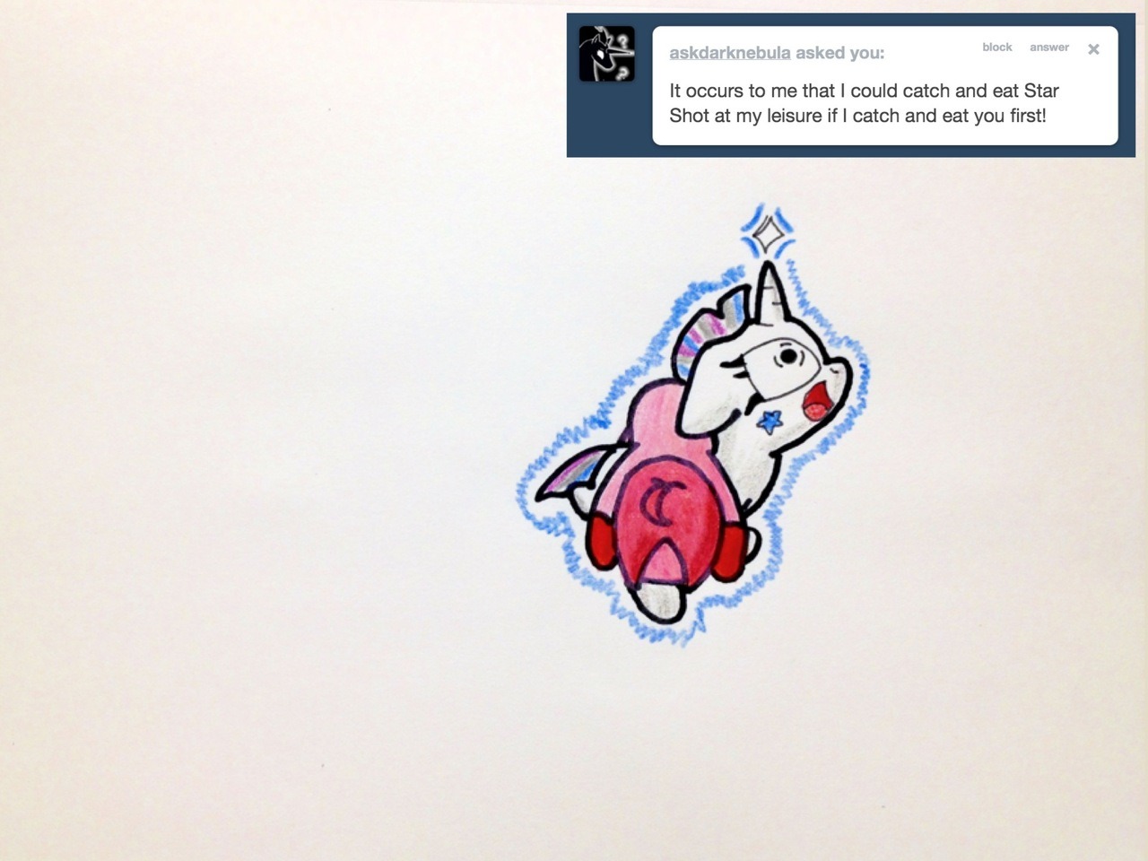 ask-pony-kirby:  My hero!  Yay Star Shot! &lt;3