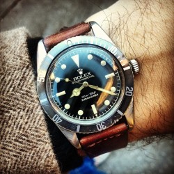 hodinkee:  Blacks and browns. (Taken with Instagram) 