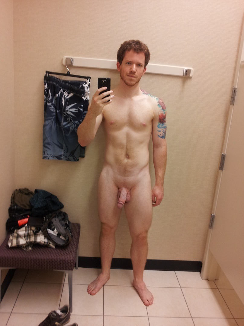 Naked dressing room changing nude selfie
