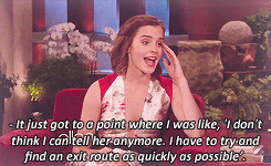 emmawatsonsource:  “Are people recognizing you everywhere you go?” - Emma Watson