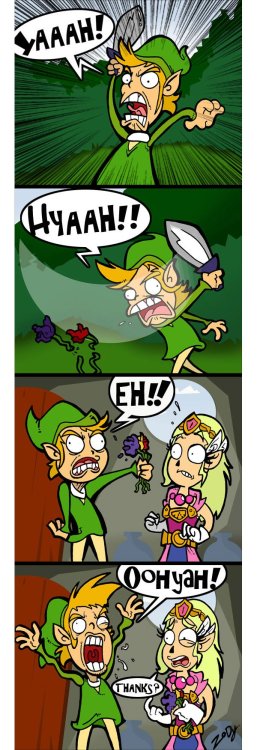 dorkly:  An Elf of Few Words He’ll scream his way into your heart container.