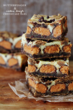 hallowahmos:  ghostwalls:   butterfinger cookie dough cheesecake bars.  don’t speak. don’t think. just hold me fast.  Or these bars. 