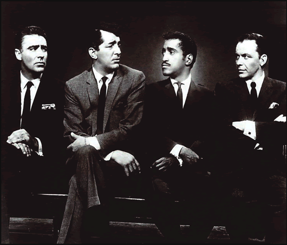 classichollywoodcentral:  The Rat Pack (minus Joey Bishop). Read all about this iconic