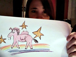 here&rsquo;s my retarded unicorn walking on a retarded rainbow surrounded by some retarded stars.and no. I didn&rsquo;t even try to make it look pretty at all. 
