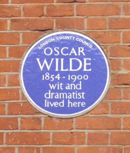 Blue Plaque for Oscar Wilde, 34 Tite Street, Chelsea