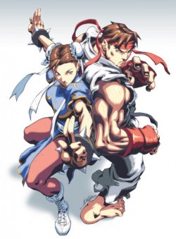 xombiedirge:  Ryu and Chun Li by Alvin Lee /