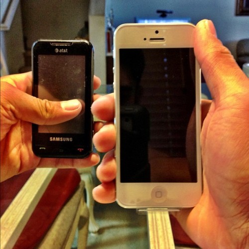 XXX Out with the old, in with the new #iphone5 photo
