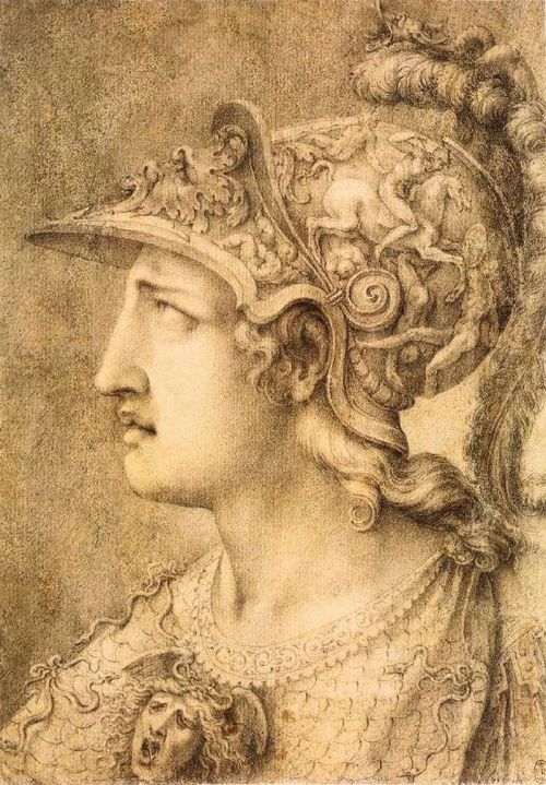 lyghtmylife:CLOVIO, GiulioItalian illuminator (b. 1498, Grizane, d. 1578, Roma)Head of Minerva1540sG