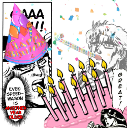 williamzeppeli:  just blow them out speedwagon stop being a dork on your birthday 