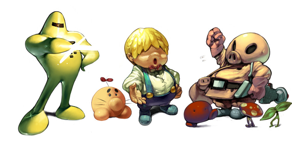 A Group Of Mother Earthbound Characters By Koki