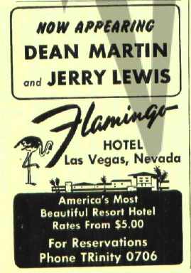 oldshowbiz:DEAN MARTIN’S FIRST TIME IN VEGAS. MARTIN AND LEWIS, 1948.