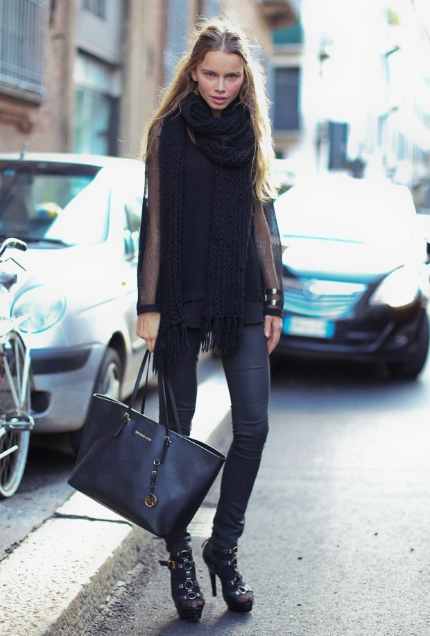 what-do-i-wear:  black’ed out (image: fashionising)