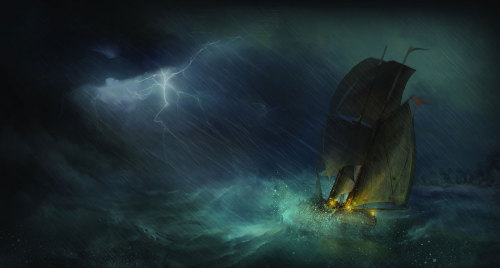 saveroomminibar: Assassins Creed III. Naval combat and sea travel concept art.
