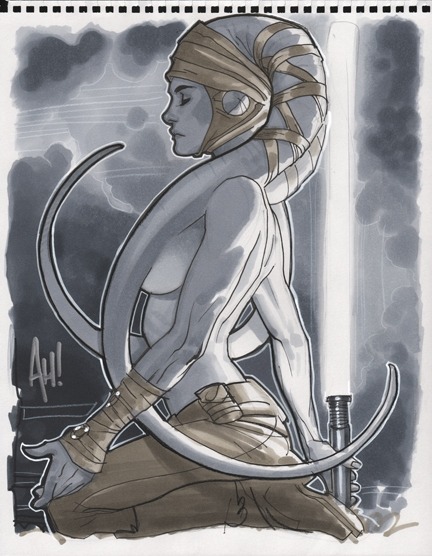 genactive:   Aayla Secura by Adam Hughes