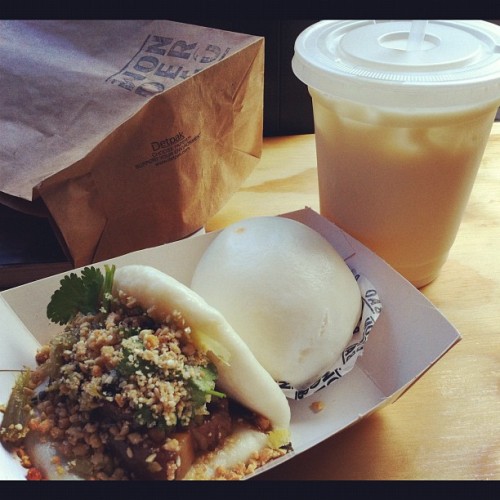 Solo lunch at #Wonderbao. Yum! Place was a tad hard to find but it was packed when I got there and seating is very limited so had to eat standing up. Food was great nonetheless. The highlight of my meal was the custard bun; warm and fluffy and very...