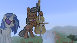 askoctavia:   askwhiterabbit submitted: this took  hours to sprite and build! shes the most advanced pony ive done. there’s actually three layers. her, her cello, and her arms to give depth like she’s actually playing the damn thing.it’s my gift