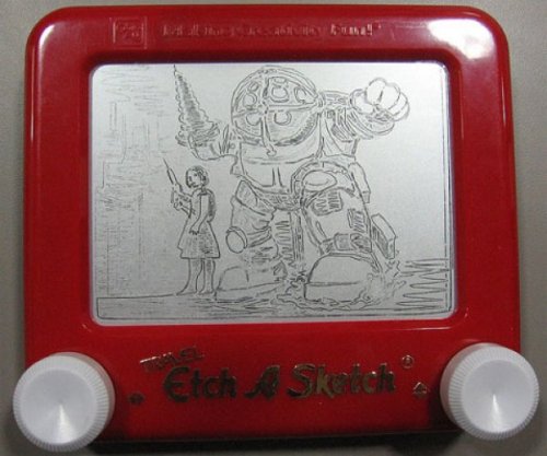 Porn Pics dorkly:  Bioshock Etch-a-Sketch No pencils