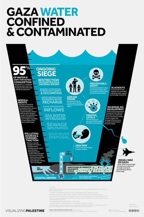 jayaprada: [Image originally published by Visualizing Palestine.] Water crisis will make Gaza strip 