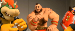 schalahasfun:  nintendonut1:  gogglesandglowsticks:  adriofthedead:  dizzydennis:  Can I just point out the perfection in this shot? Bowser is mixing his coffee (or tea), Zangief has the cutest, and most unfitting, face and Dr. Eggman looks like he’s