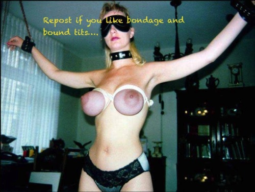 mzgratch:  Repost if you like bondage and bound tits…..