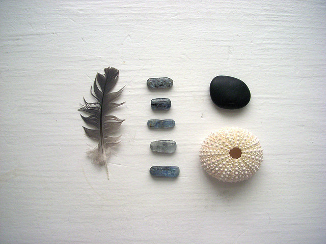 luvrachellee:  Grouping with Kyanite and Feather by esteiner210 on Flickr. 