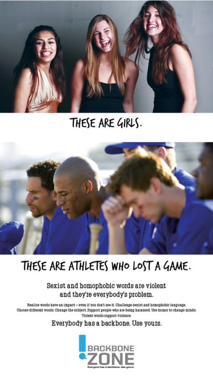 veganemelda:  laraelena: One of the BEST ad campaigns about representation I have seen. Everyone has a backbone. Use yours. 