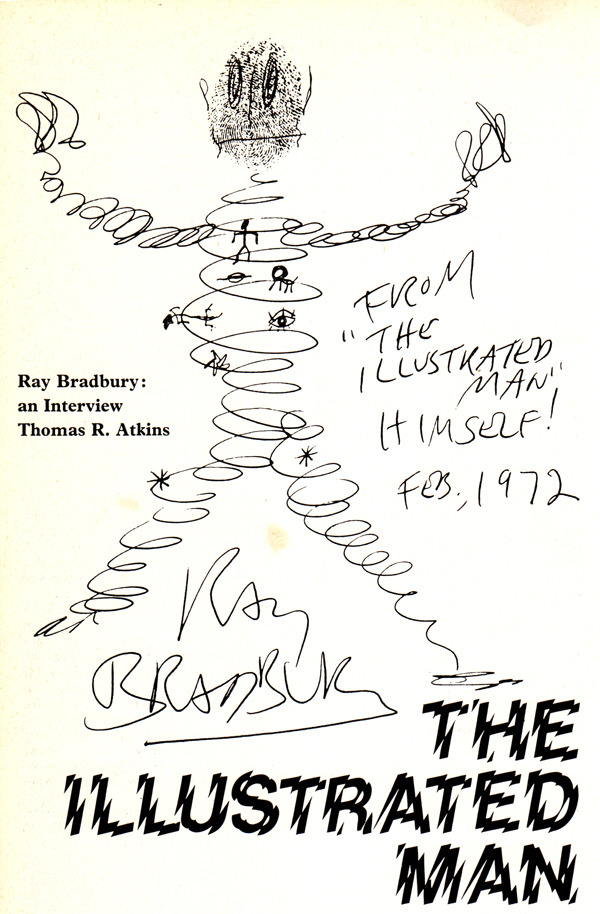 Illustration by Ray Bradbury, from an interview with him in Sight and Sound, Spring