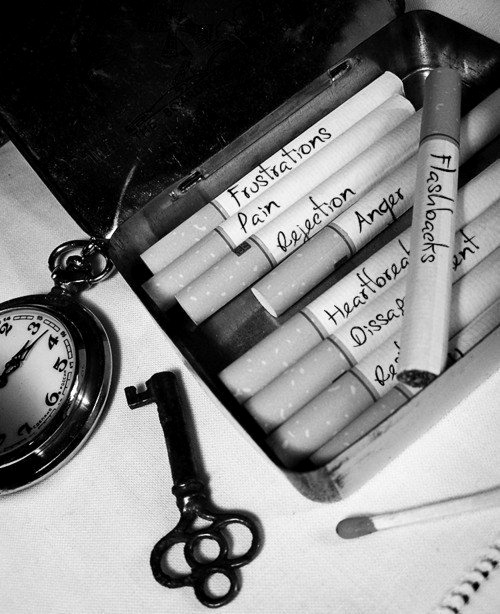 morphine-and-cigarettes:  sad black and white blog, I follow back similar