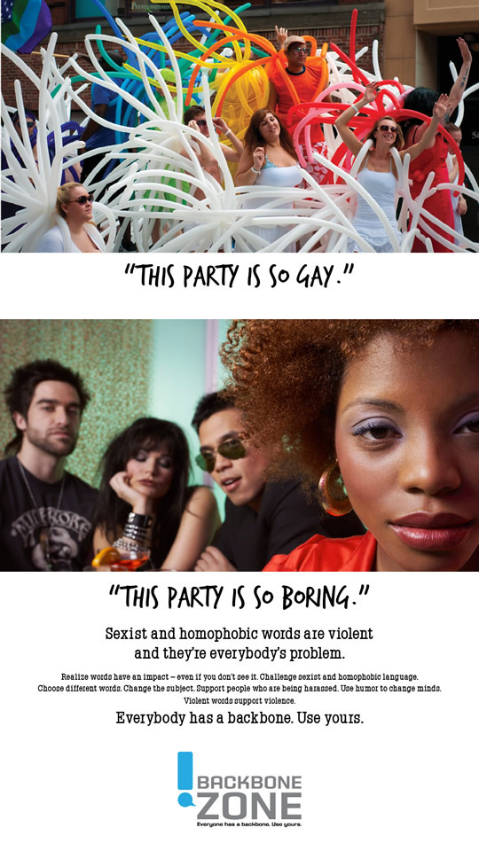 thegayeducator:  sylvar:  Seven posters with contrasting images: [Pride parade] “This