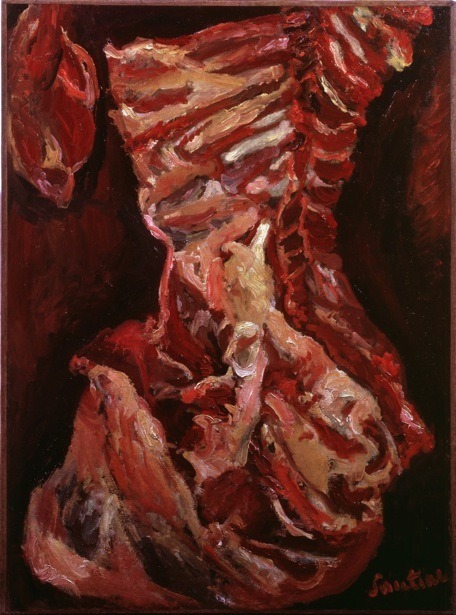 artmastered:  Chaim Soutine, c.1925, Piece of Beef Belarusian expressionist Chaim