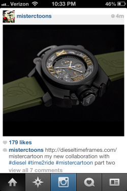aneweira:  Screen shot of a sick Mr. Cartoon - Diesel time pieces colab.