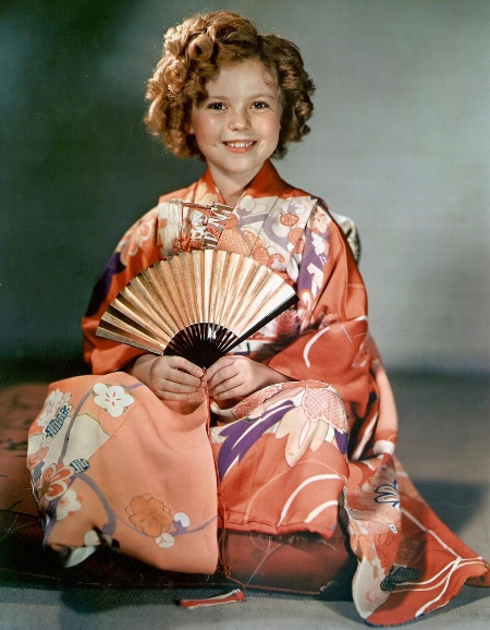 miss-shirley-temple: Shirley Temple in silk kimono, 1936.