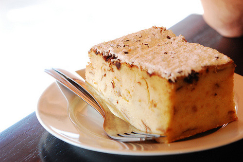 timefliestoday:  Kean Coffee: Creme brulee bread pudding (by evilmidori) 