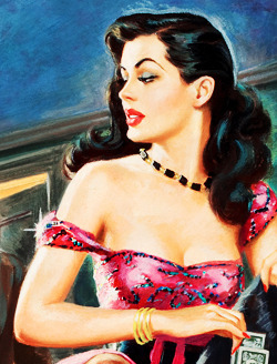 vintagegal:  Bad Girls of Pulp art  I bet these are all from those lesbian pulp novels!Stupid,