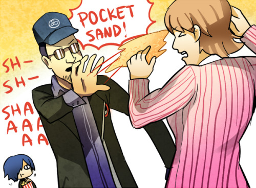 k009:  I was sketching Junpei and my sis asked me if I was drawing KingOftheHill fanart… so this happened… 
