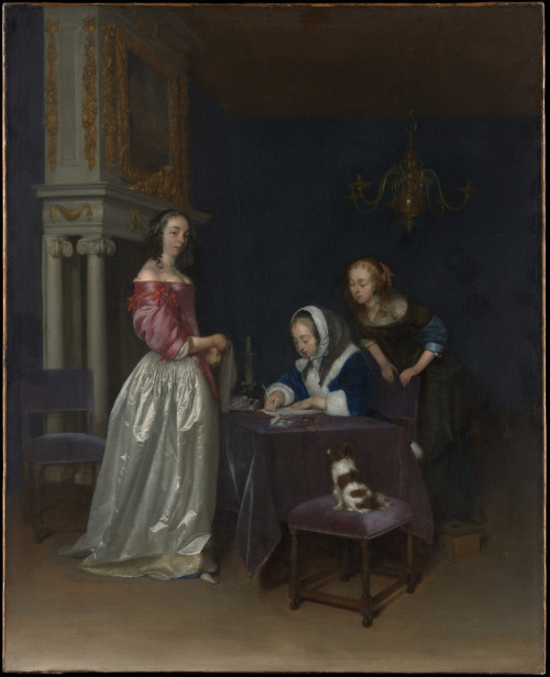 Curiosity, by Gerard ter Borch, Metropolitan Museum of Art, New York City.